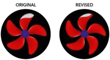 Cavitation patterns caused by vibration-induced erosion are a key concern for propeller designers