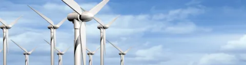 Graphic of wind turbines as Banner image for ISO 50001 Auditors course